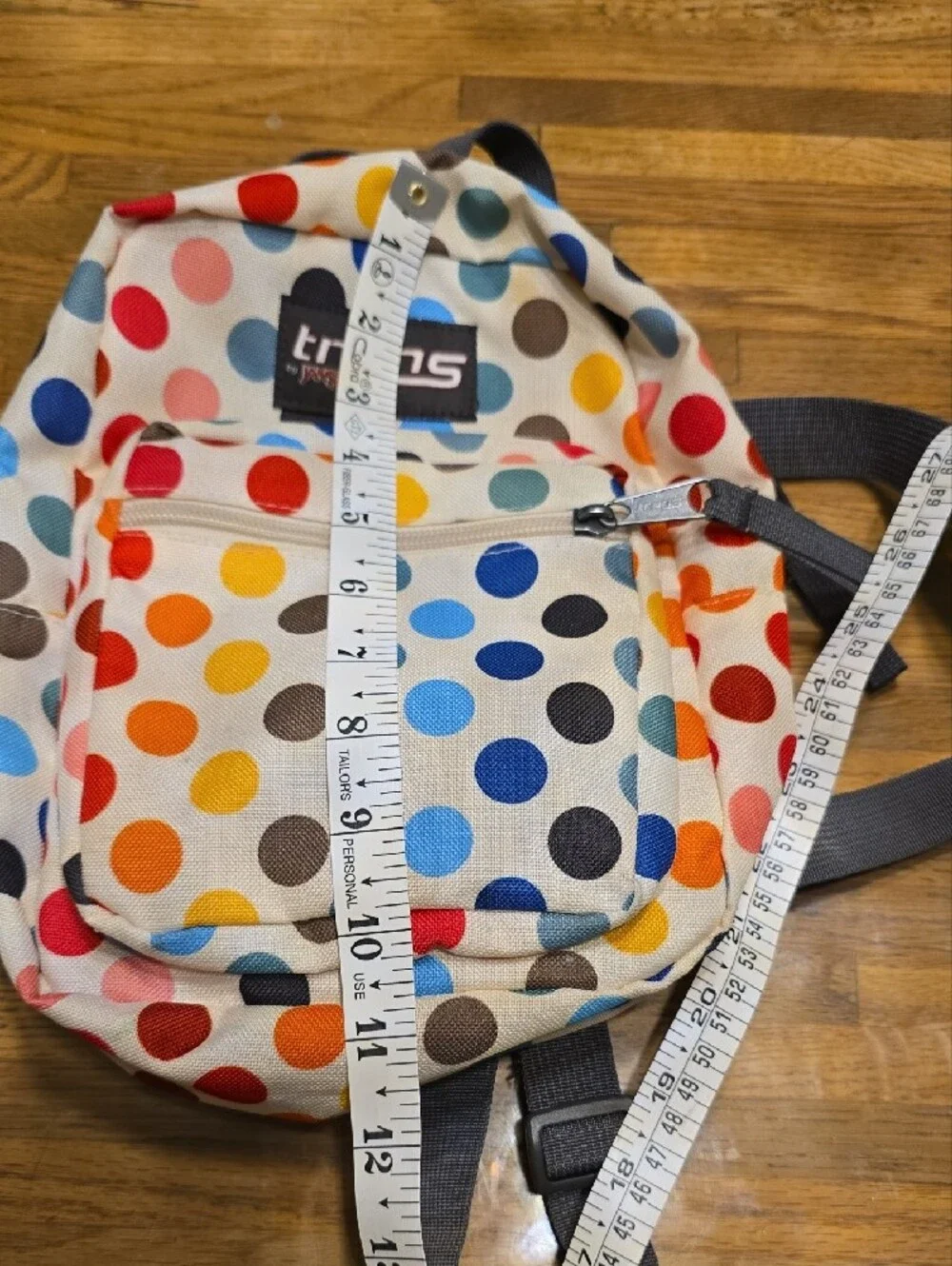 Polka Dot Cream Multicolor Backpack